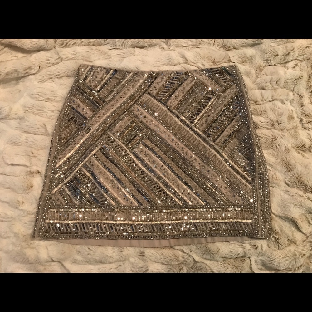 Club Monaco Embellished Mini Skirt